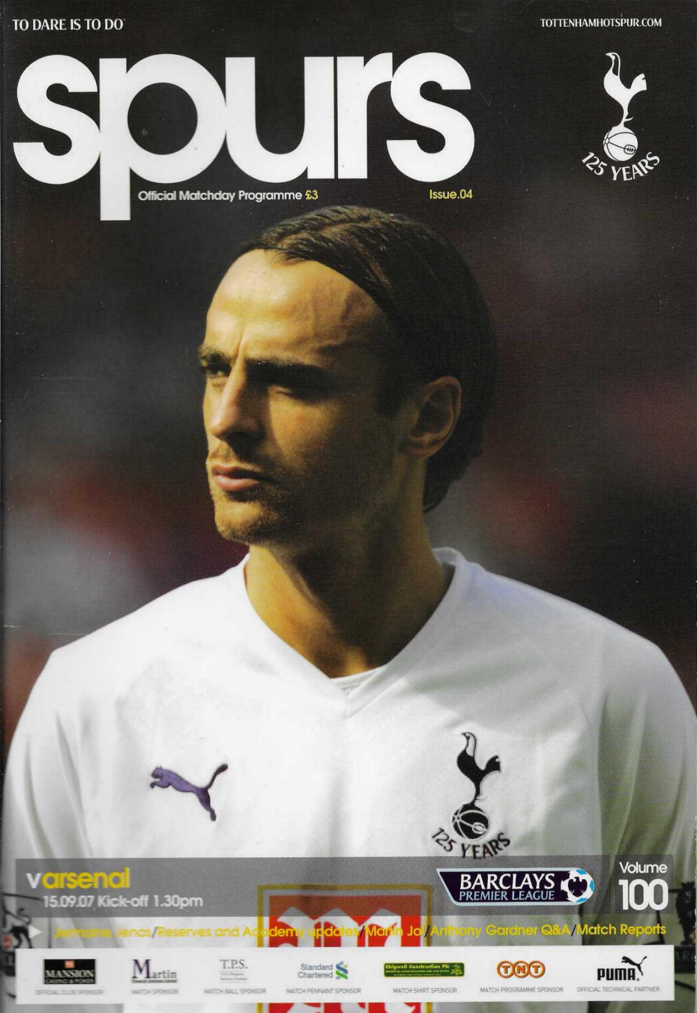 TOTTENHAM HOTSPUR v ARSENAL 2007/08